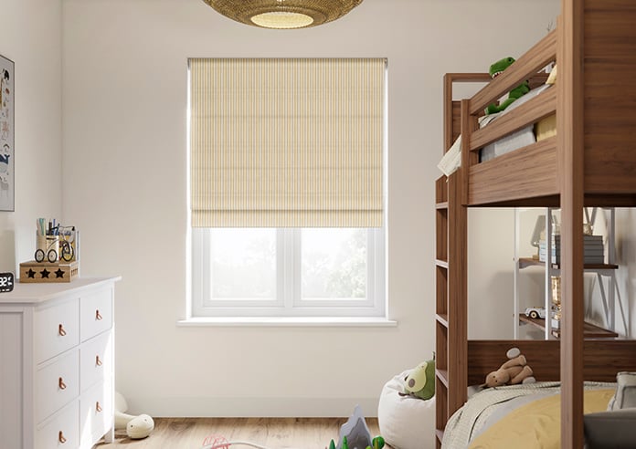 Emily Bond Oscar Stripe, Gold - Twist&Fit Roman Blind - Image 3